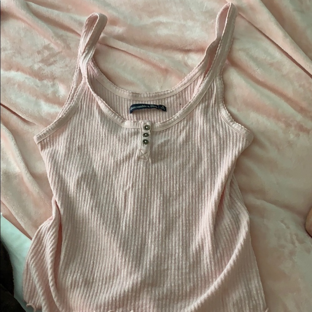 light pink Abercrombie tank size S
